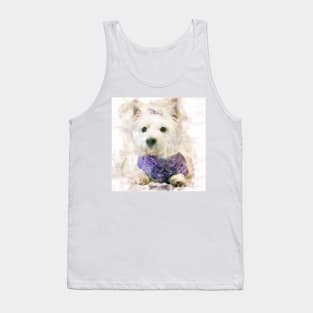 Watercolour westie Tank Top